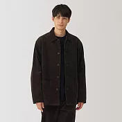 【MUJI 無印良品】男吉貝木棉混燈芯絨外套 M 深棕