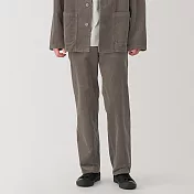 【MUJI 無印良品】男吉貝木棉混燈芯絨寬版褲 XL 摩卡棕