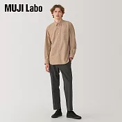【MUJI 無印良品】MUJI Labo男羊毛混標準領襯衫 XL 米色