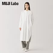 【MUJI 無印良品】MUJI Labo女起毛斜紋織洋裝 M 白色