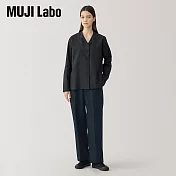 【MUJI 無印良品】MUJI Labo女羊毛混直筒褲 67 暗藍