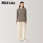 【MUJI 無印良品】MUJI Labo女自然原色喀什米爾圓領針織衫 L 摩卡棕