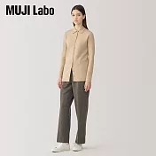【MUJI 無印良品】MUJI Labo女雙面織針織襯衫 S 米色