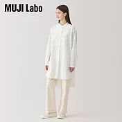 【MUJI 無印良品】MUJI Labo女蠶絲混長版衫 L 白色