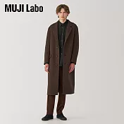 【MUJI 無印良品】MUJI Labo男喀什米爾混西裝式大衣 S 深棕