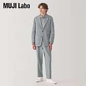 【MUJI 無印良品】MUJI Labo男喀什米爾混打褶褲 XL 淺灰