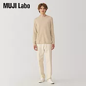 【MUJI 無印良品】MUJI Labo男自然原色喀什米爾圓領針織衫 M 米色