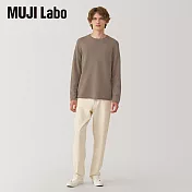 【MUJI 無印良品】MUJI Labo男自然原色喀什米爾圓領針織衫 M 摩卡棕