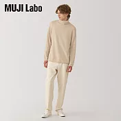 【MUJI 無印良品】MUJI Labo男自然原色喀什米爾高領針織衫 M 米色