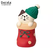 【DECOLE】concombre X’mas向星星許下願望 襪子裡的貓貓 紅色