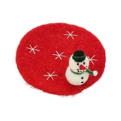 【日本Mark’s】Felt & Knit手工羊毛氈聖誕裝飾杯墊 ‧ 雪人