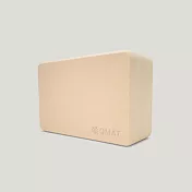 【QMAT】50D瑜珈磚1入組 - Yoga blocks 奶茶色