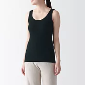 【MUJI 無印良品】女針織坦克背心 M 黑色