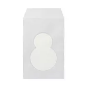 【MUJI 無印良品】【期間限定】附窗禮品紙袋/雪人5入/約116x170mm