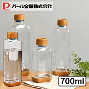 Pearl Life 珍珠金屬 日本珍珠金屬 木紋蓋透明隨身水瓶 700ml 附刻度