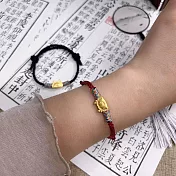 【水星記Outlet】生肖龍年蒸蒸日上招財進寶一籠蒸餃編織手繩 _金餃x紅繩