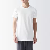 【MUJI 無印良品】男棉質無側縫圓領短袖T恤/2入 L 白色