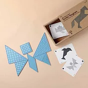 【Edx 艾迪客】觸覺七巧板-綠材質｜3+ 開放式玩具