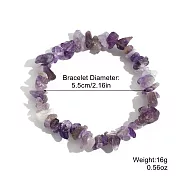 【水星記】手鍊 不定型天然隨形水晶原礦彈性手鏈 _紫水晶