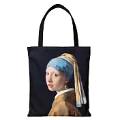 【素包包】單肩包 文藝簡約名畫托特側背(40045) _戴耳環少女