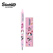 【日本正版授權】三麗鷗 50周年紀念 metacil light knock 自動鉛筆 按壓式 免削鉛筆/永恆鉛筆/永恆筆 - 粉色款