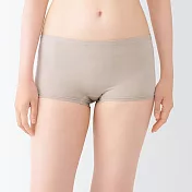 【MUJI 無印良品】女柔滑平口內褲 S 淺米