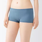 【MUJI 無印良品】女柔滑平口內褲 S 煙燻藍