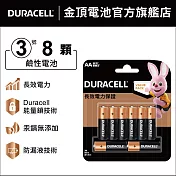 金頂 DURACELL 鹼性電池-3號AA(8入裝)