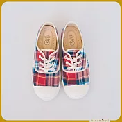 【花見小路】綁帶甜椒日 最經典 手製鞋 JP23.5  格紋紅