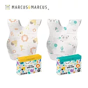 【MARCUS&MARCUS】拋棄式防水圍兜40入(獅子長頸鹿+大象貓熊)