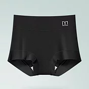 【KISSDIAMOND】純棉防走光中腰四角內褲(女內褲/KDW-4513) L 黑色