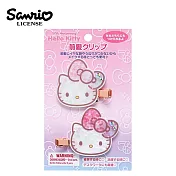 【日本正版授權】凱蒂貓 造型髮夾 2入組 髮夾/瀏海髮夾/壓克力髮夾 Hello Kitty