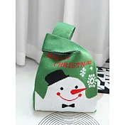 【素包包】日系幾何套結針織手挽隨行包 _聖誕雪人