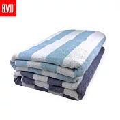 【BVD】條紋浴巾單入(B06003) 水藍
