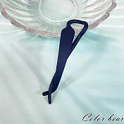 【卡樂熊】基本磨砂純色扭扭夾造型髮夾(六色)- 磨砂藍