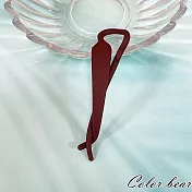 【卡樂熊】基本磨砂純色扭扭夾造型髮夾(六色)- 磨砂酒紅