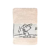 【Peanuts】史努比Snoopy臺灣製造純棉刺繡緞檔浴巾 多色選 淺棕