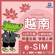 下載版_線上兌換 e-SIM【WorldKing】越南15天吃到飽(上網吃到飽)