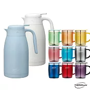 【THERMOcafe凱菲】真空保溫壺+燜燒杯 獨家兩件組(TCTP-2000+TCHF-650)