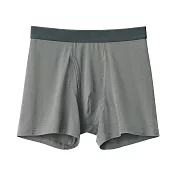 【MUJI 無印良品】男柔滑前開拳擊內褲 S 煙燻綠