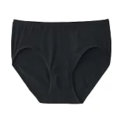 【MUJI 無印良品】女柔滑中腰內褲 L 黑色