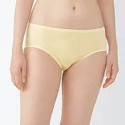 【MUJI 無印良品】女柔滑中腰內褲 S 淡黃