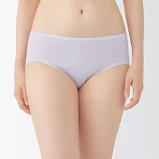 【MUJI 無印良品】女柔滑中腰內褲 S 灰紫