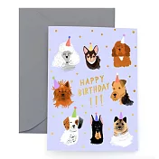 【CAROLYN SUZUKI】Canine Crew 生日卡 #CS1498