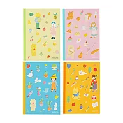 KOKUYO 日本插畫家系列筆記本(4入)III A5-佐佐木奈菜 (4入)