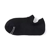 【MUJI 無印良品】女腳跟防磨淺口直角襪23-25cm 黑色