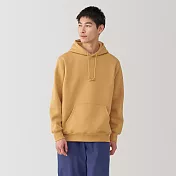 【MUJI 無印良品】男裏毛連帽上衣 L 煙燻黃