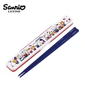 【日本正版授權】凱蒂貓 環保筷 日本製 附收納盒 18cm 筷子/環保餐具 50週年紀念 Hello Kitty/三麗鷗