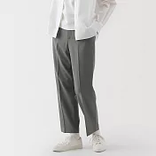 【MUJI 無印良品】女撥水加工錐形褲 M 墨灰
