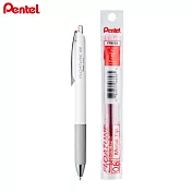 (1筆1芯)PENTEL 按壓式輕滑鋼珠筆  0.8紅